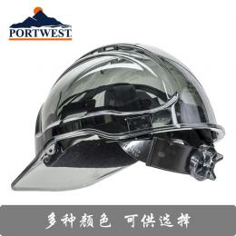 半透明PC安全帽 通風(fēng)透氣 上方視野開闊 帶旋轉(zhuǎn)鈕， 吸汗帶 6點(diǎn)式針織帶 防紫外線UV400