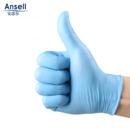 Ansell安思爾 447藍(lán)色一腈無(wú)粉檢查手套X