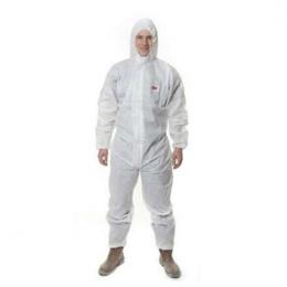 3M 4545白色帶帽連體防護(hù)服