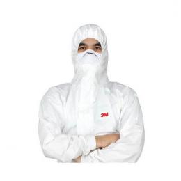 3M 4545白色帶帽連體防護(hù)服