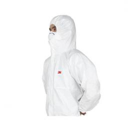 3M 4545白色帶帽連體防護(hù)服