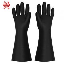 威蝶 黑色中厚 加長(zhǎng)抗腐蝕防水乳膠手套 60cm