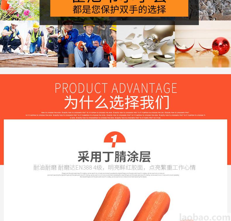 霍尼韋爾Honeywell丁腈橡膠工作手套 掌浸防滑耐油耐磨機(jī)械防護(hù)手套 靖系列 JN230(10副/包)