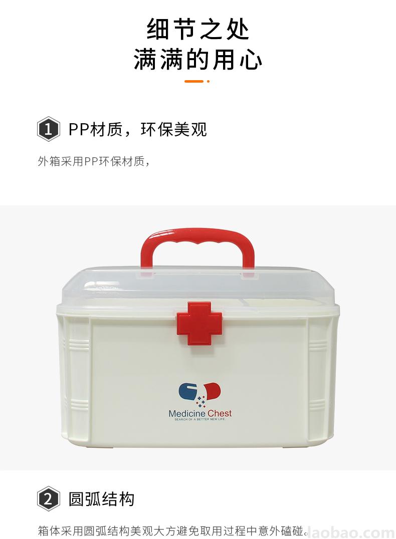 CROR（科洛）家庭應(yīng)急箱PP環(huán)保材質(zhì) 包含5 大類22種急救物品JS-S-022B