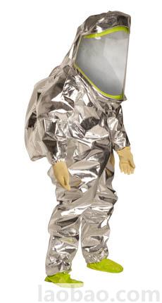 杜邦 Tychem10000 TK601T LY全封閉A級防護(hù)服尼龍搭扣式雙層門襟 三個排氣閥 雙層膠條接縫 檸檬黃 銀色