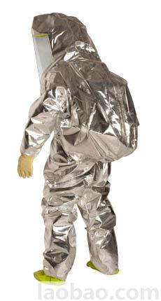 杜邦 Tychem10000 TK601T LY全封閉A級防護(hù)服尼龍搭扣式雙層門襟 三個排氣閥 雙層膠條接縫 檸檬黃 銀色